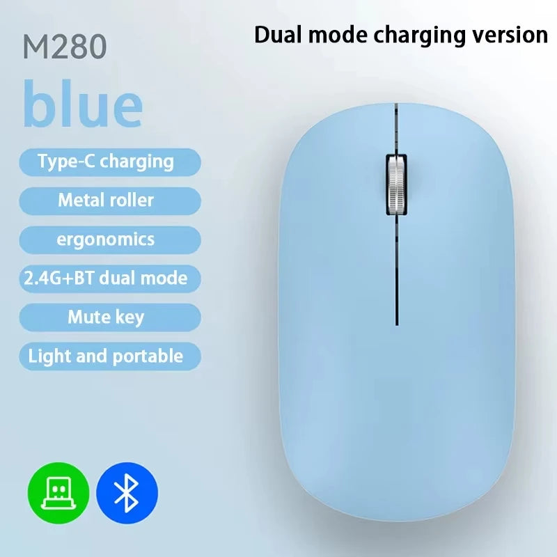 Lenovo Bluetooth Wireless Mouse 2.4G Dual Mode DPI Adjustable Type-C Rechargeable Silent Ergonomic Portable Office Mouse 2026