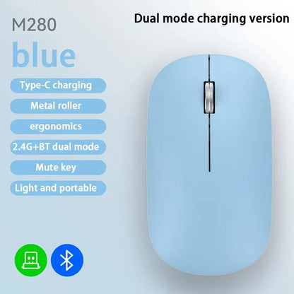 Lenovo Bluetooth Wireless Mouse 2.4G Dual Mode DPI Adjustable Type-C Rechargeable Silent Ergonomic Portable Office Mouse 2026