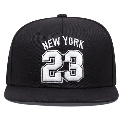 Digital 23 3D Embroidered Fashion Baseball Hat Sports Sunshade Hat Snapback Cap Adjustable Unisex Sun Cowboy Hat