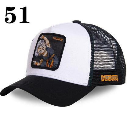 Dragon Ball DRAGONBALL Mesh Cap Cartoon Mesh Cap Men And Women Baseball Cap Fashion Patch Trucker Cap