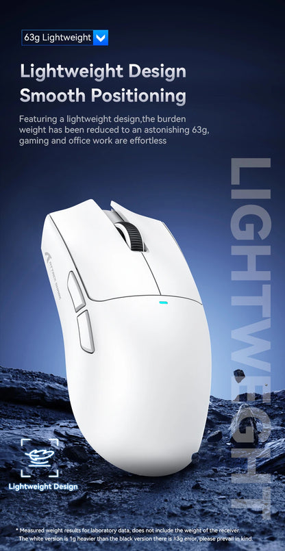 ATTACK SHARK X11SE Wireless Gaming Mouse Tri-Mode, 63g Superlight Gaming Mouse with PAW3311 Sensor, 22000 DPI, Bluetooth & 2.4GHz RGB Gaming Mouse