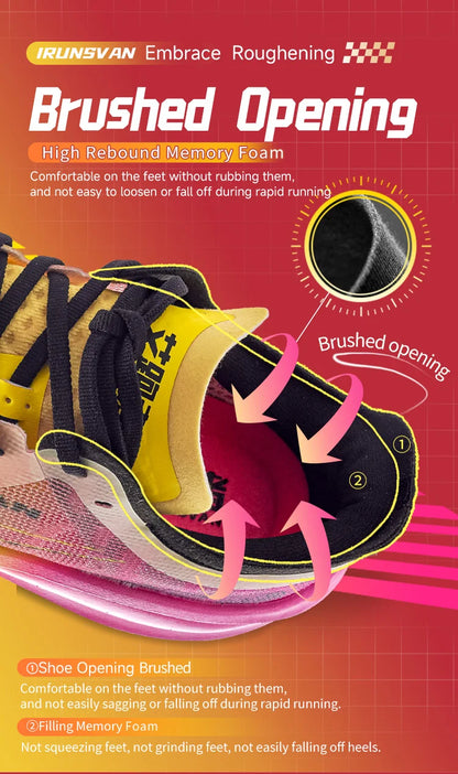 Chaussures de course à pied IRUNSVAN Original Carbon Plate Marathon pour homme : chaussures de sport professionnelles, stables, amortissantes, ultra-légères et à bon rebond