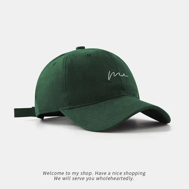 Simple wave embroidered baseball cap, versatile for daily leisure and travel, sun protection duckbill cap