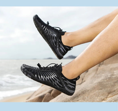 Men's Water Shoes and Women's Beach Barefoot Aqua Shoes, Quick-Dry Swimming, Wading Sports Sneakers for Upstream Boating, Fishing, Surfing