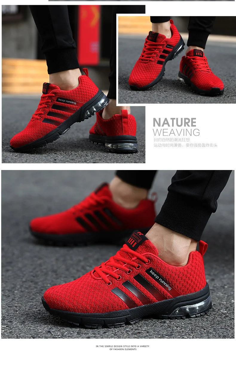 2025 Summer New Men Casual Sports Shoes Breathable Outdoor Running Shoes Comfortable Thick Bottom Fashionable Climbing Femininos