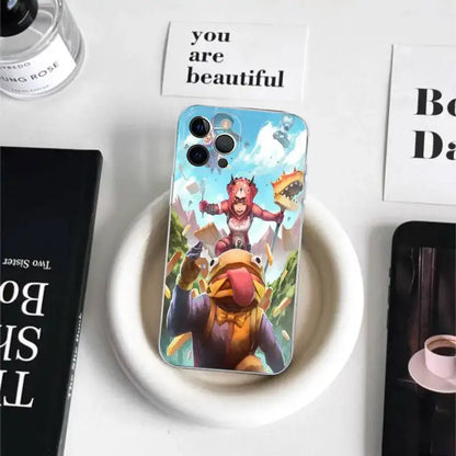 Cartoon B-Battle-R-Royales-F-FortniteS for iPhone 17 16 15 14 13 12 11 Pro Max Plus Transparent Soft TPU Phone Cover