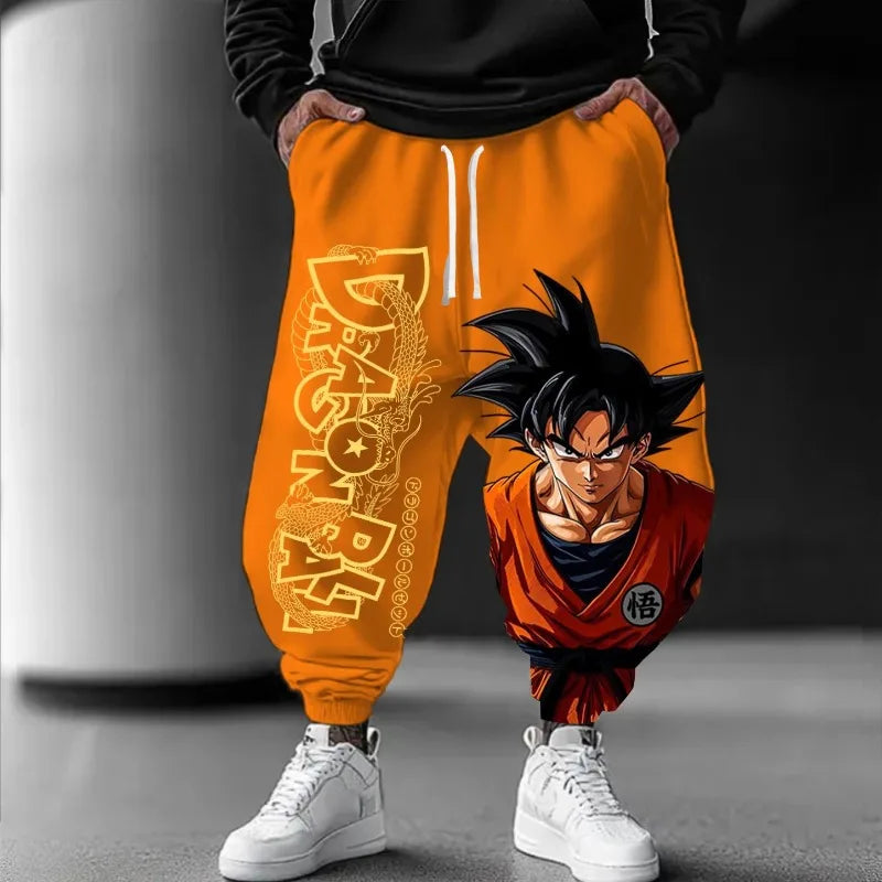 2026 Anime Saiyan Dragon Ball Summer Outdoor Sweatpants Harajuku Trendy Men Women Street Loose Casual Fashion Sports Cuff Pants
