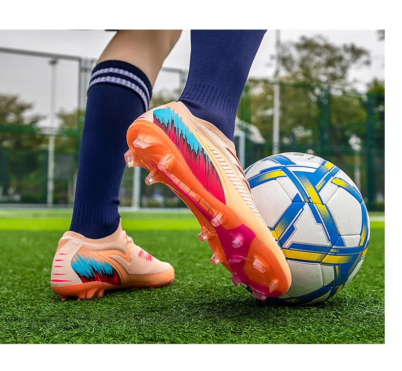 Nuove scarpe da calcio da uomo per partita e allenamento, tacchetti antiscivolo con tacchetti lunghi FG, ultraleggere da outdoor, sneaker, dropshipping