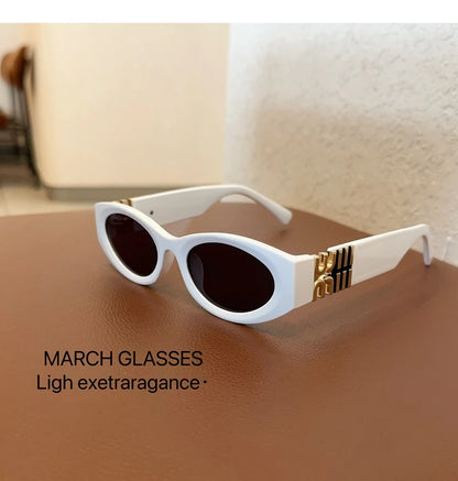 Módní oválné sluneční brýle pro ženy a muže, trendy a stylové sluneční brýle, dámské, streetové, retro, prémiové brýle, Gafas De Sol, UV400