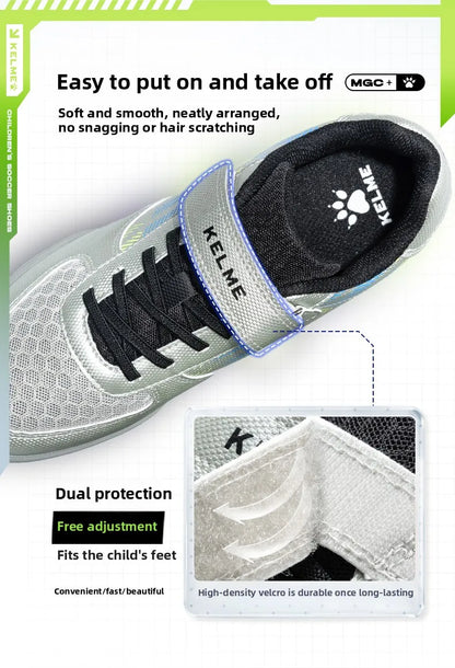 Chaussures de football pour enfants Kelme Tf Nail pour élèves du primaire – Chaussures de football à cinq sur gazon artificiel