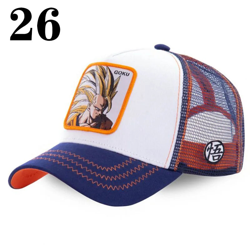 Dragon Ball DRAGONBALL Mesh Cap Cartoon Mesh Cap Men And Women Baseball Cap Fashion Patch Trucker Cap