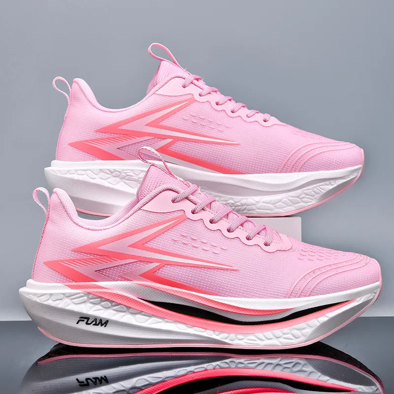 Chaussures de course pour hommes, spécialité marathon ; chaussures de sport légères pour hommes avec semelle en carbone ; baskets de sport confortables et antidérapantes pour femmes