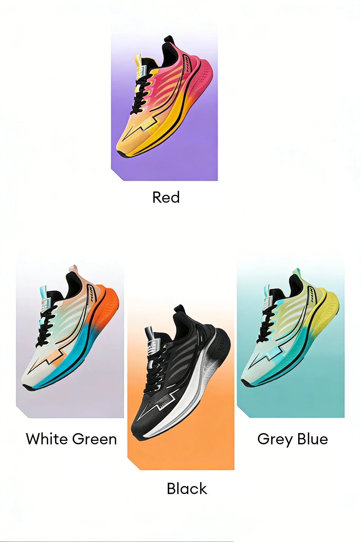 Chaussures de course à amorti pour homme avec plaque en carbone ; baskets légères de marathon pour femme, pour le jogging, l'entraînement, le fitness et l'exercice physique