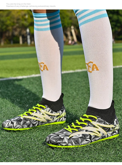 Chaussures de football pour homme, respirantes, d'entraînement, crampons, sport, plein air, TF, futsal, match, gazon synthétique, gazon naturel, drop shipping