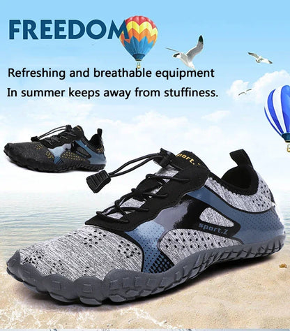 Leichte, erfrischende Aqua-Stiefel für Herren, atmungsaktive Outdoor-Wasserschuhe für Damen, rutschfest, strapazierfähig, Sport- und Wandersneaker