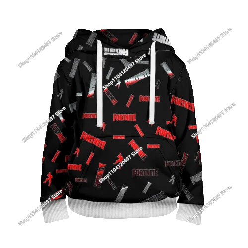 2025 Neuer Fortnite-Hoodie mit 3D-Print für Herren, Harajuku, langärmeliges Oversized-Sweatshirt, Unisex-Cosplay-Kleidung