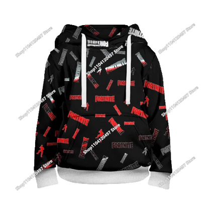 2025 Neuer Fortnite-Hoodie mit 3D-Print für Herren, Harajuku, langärmeliges Oversized-Sweatshirt, Unisex-Cosplay-Kleidung