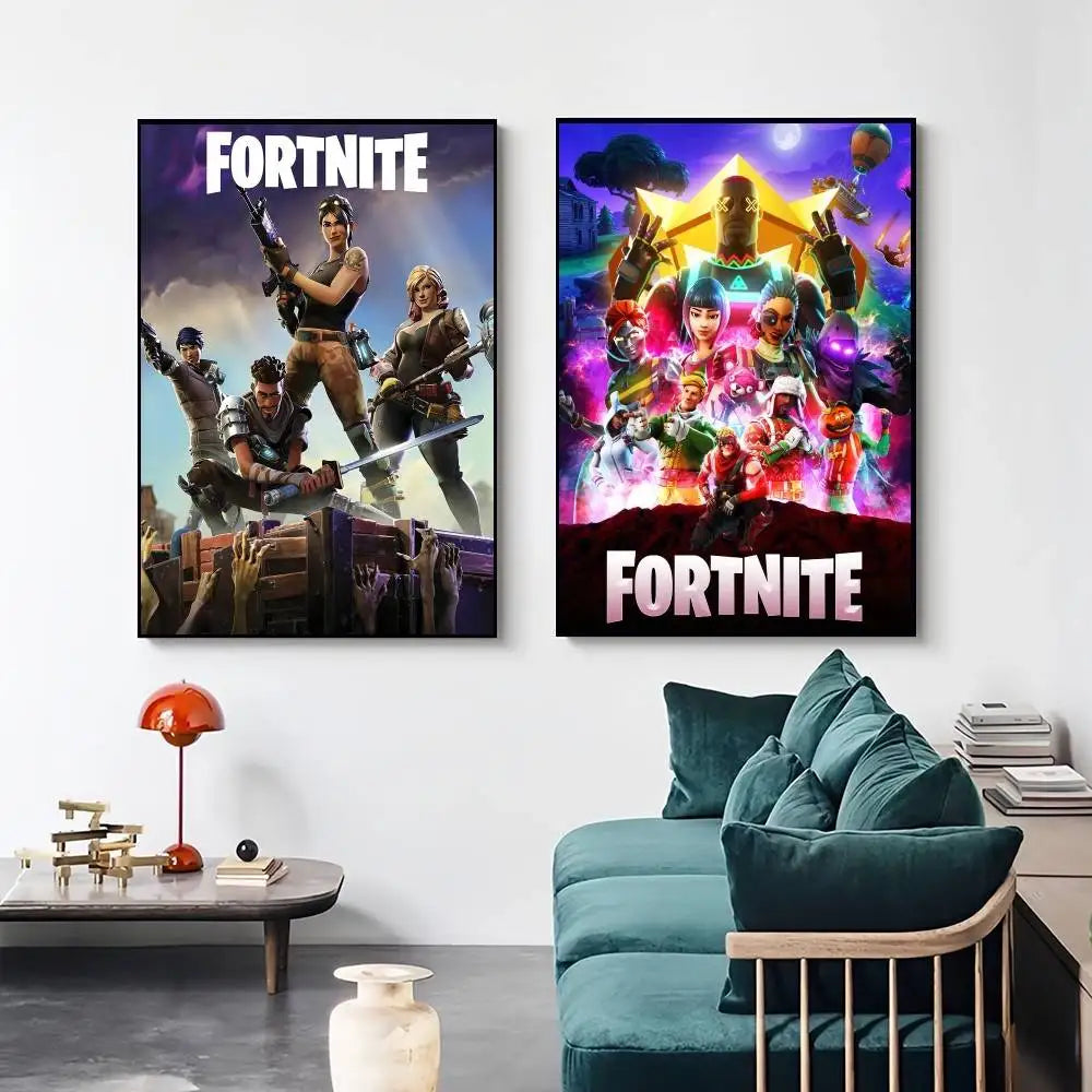 Game F-Fortnite Überraschungsposter als Wohndekoration, Wandbild für Arbeitszimmer und Wohnzimmer