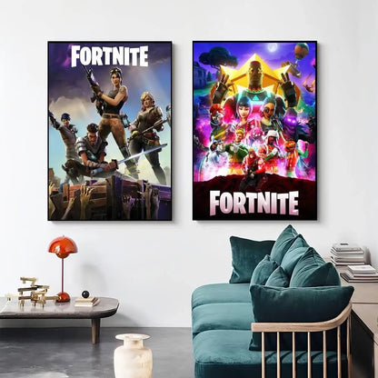 Game F-Fortnite Überraschungsposter als Wohndekoration, Wandbild für Arbeitszimmer und Wohnzimmer