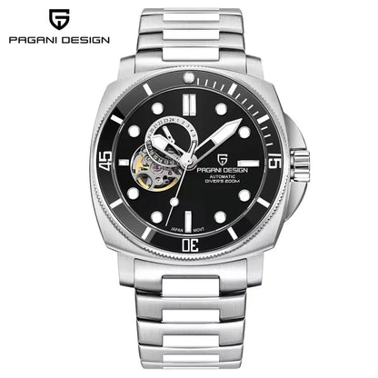 PAGANI DESIGN 2026 Original 43MM Men's Automatic Mechanical Watch NH39 200M Waterproof AR Sapphire Mirror Watches For Men
