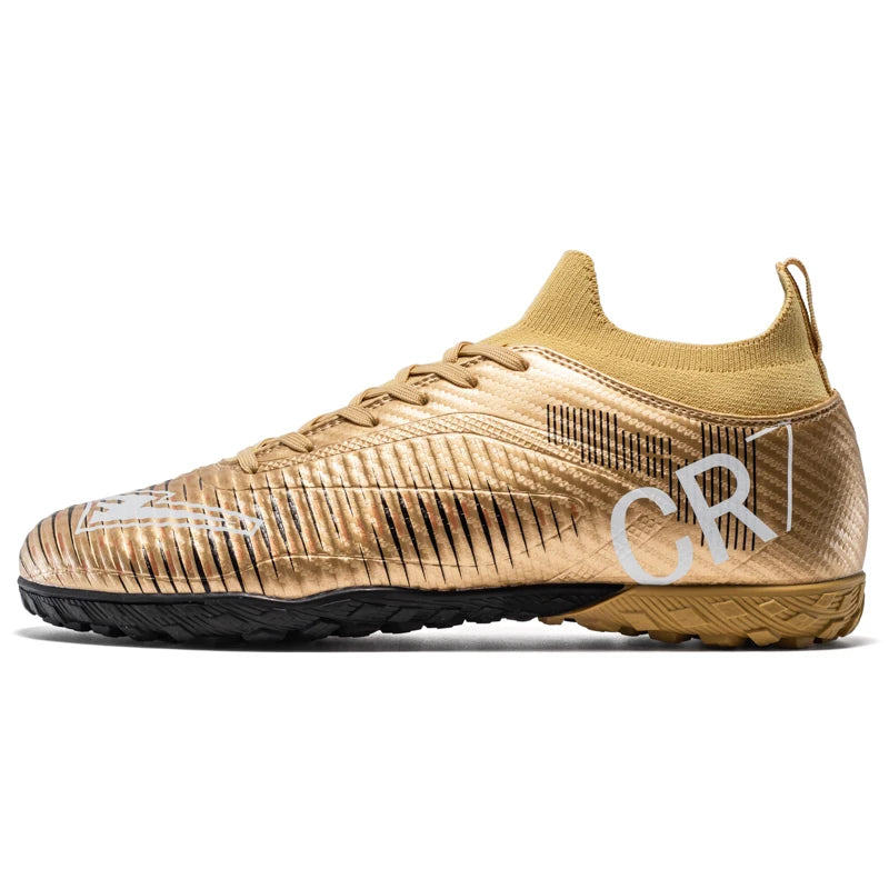 Scarpe da calcio per bambini antiurto sulla punta, chiusura con lacci, tacchetti corti antiscivolo, resistenti all’usura e traspiranti, per partite su erba all’aperto