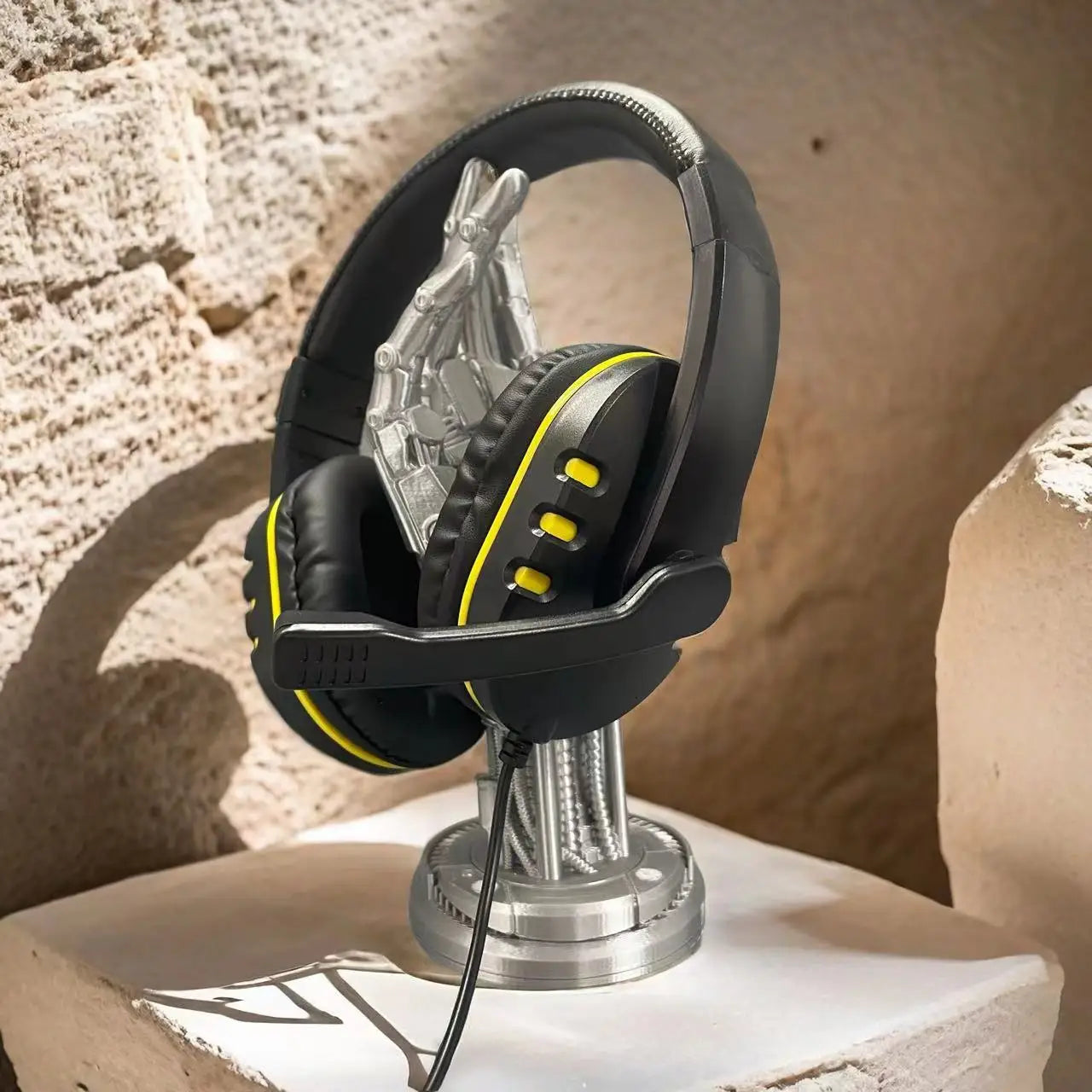 Cuffie cablate 7260 con microfono – Headset gaming e lavoro per PS4 PS5 Xbox One, studio e riunioni, auricolari con jack 3.5mm