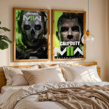 Call of D-DUTY Game Poster Stickers Painting Self-Adhesive Mural HD Wall Decals for Bedroom Living Room Home Decor Gift