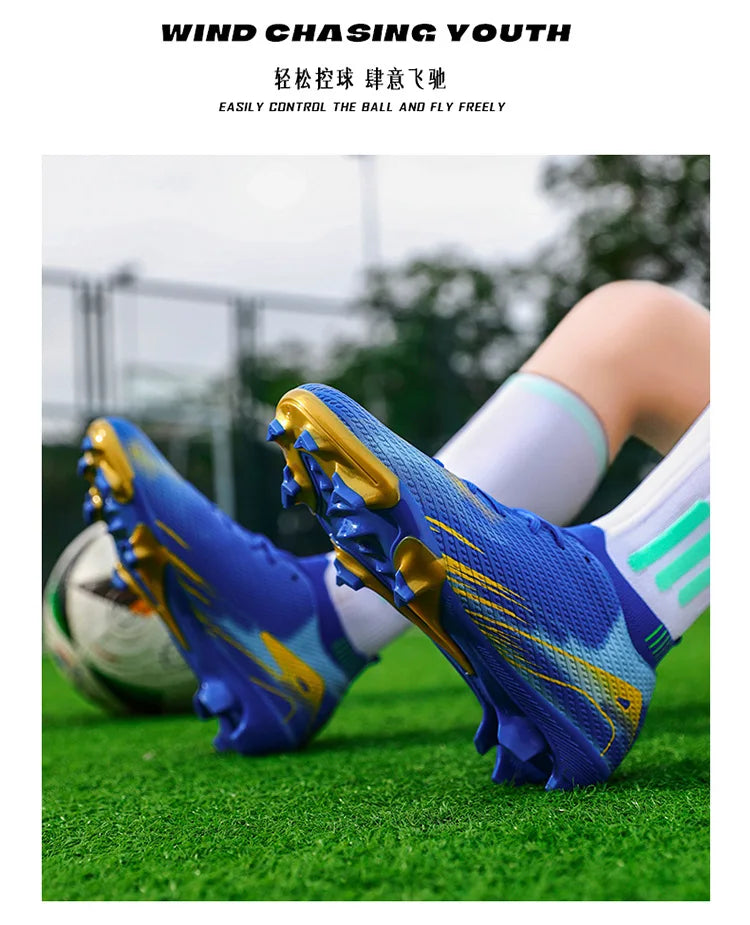 Professional Men's Outdoor FG Bottomed Football Shoes Adult Durable Comfortable Training Shoes Teenagers Non Slip Soccer Shoes