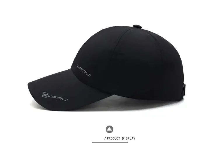 Solid Sports Baseball Cap, Sun Protection Quick Drying Snap Buckle Soft Top Casual Outdoor Dad Hat For Adults