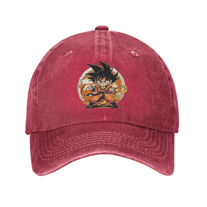 DBZ Little Kakarot Baseball Cap Casual Distressed Cotton dragon ball Sun Cap for Men Women Outdoor Adjustable Fit Hats Cap, produit gaming premium Fraquane