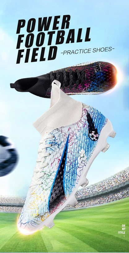Chaussures de football pour hommes, chaussures de foot pour enfants, crampons de football professionnels pour femmes, chaussures antidérapantes TF/FG, chaussures de sport d'extérieur pour le football