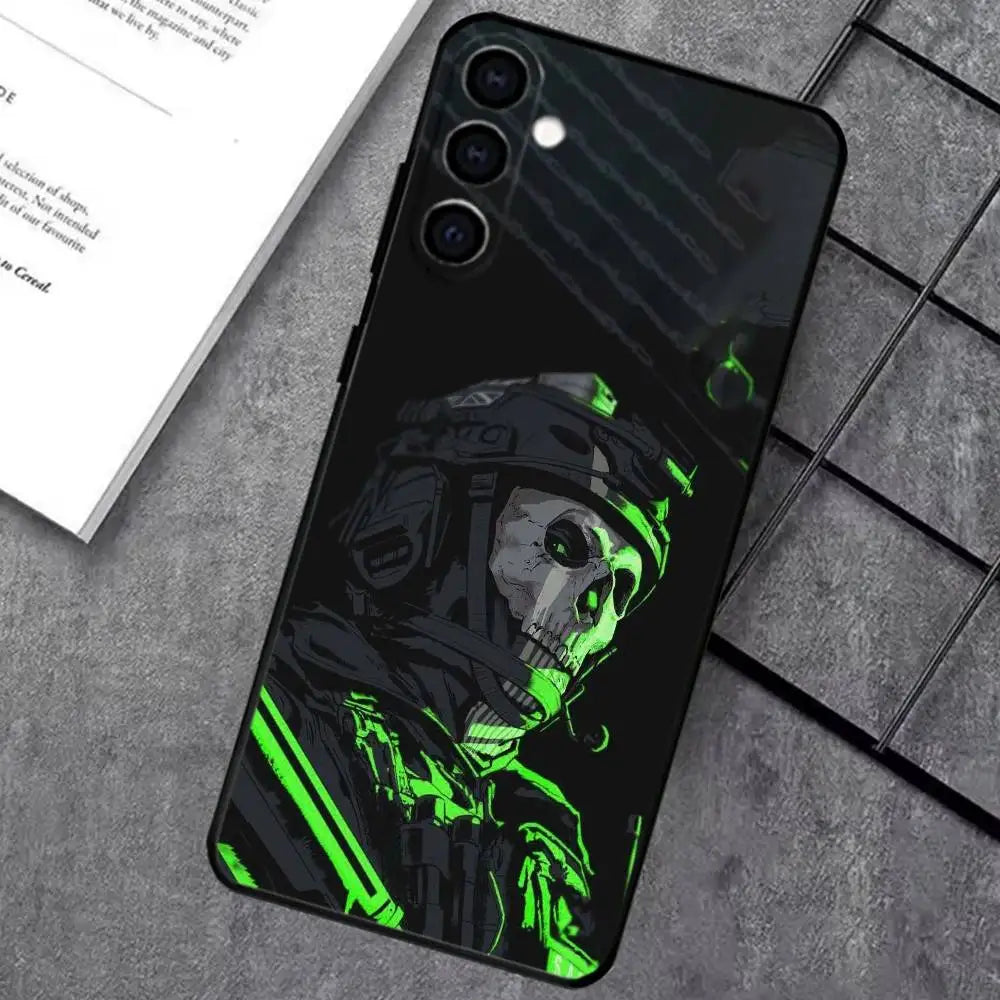 COD Call Of Duty G-Ghost Phone Case For Samsung Galaxy A73,A72,A71,A70,A53,A52,A51,Soft Silicone Black Cover