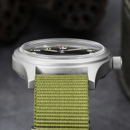 Militado V2 Version Military D12 Watch 36mm AR Sapphire Quartz Movement Watches Waterproof Sub-second Stainless Steel Wristwatch