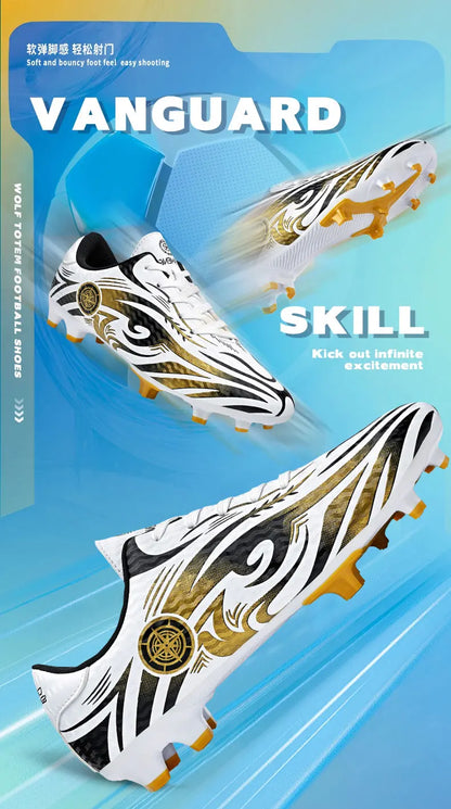 Original Soccer Cleats Man Training Shoes Outdoor Non-slip Children's Football Shoes Long Spikes Men's Futsal Shoes Size 32-45