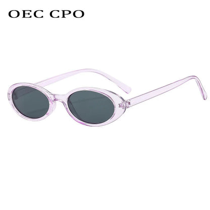Malé oválné sluneční brýle pro ženy a muže, trendy, vintage, hip hop, kočičí oči, dámské, leopardí, černé, punkové, UV400, Oculos