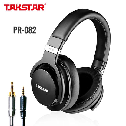 Takstar PRO82 Professional Monitor Headphones – HiFi Stereo Wired Studio Headset for Recording, Gaming & Bass-Adjustable Precision Sound