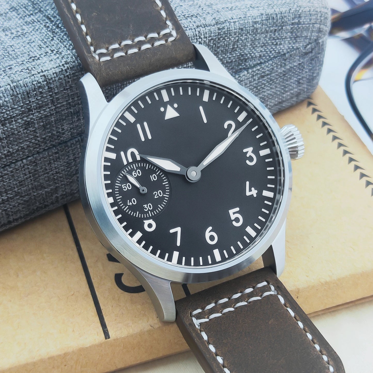 Relógio de Homem Corgeut Luxury com Vidro de Safira, Mostrador de 42 Mm, Movimento de Corda Manual St3600 ou St3601, Caixa em Aço 316L, Resistência à Água 30 M