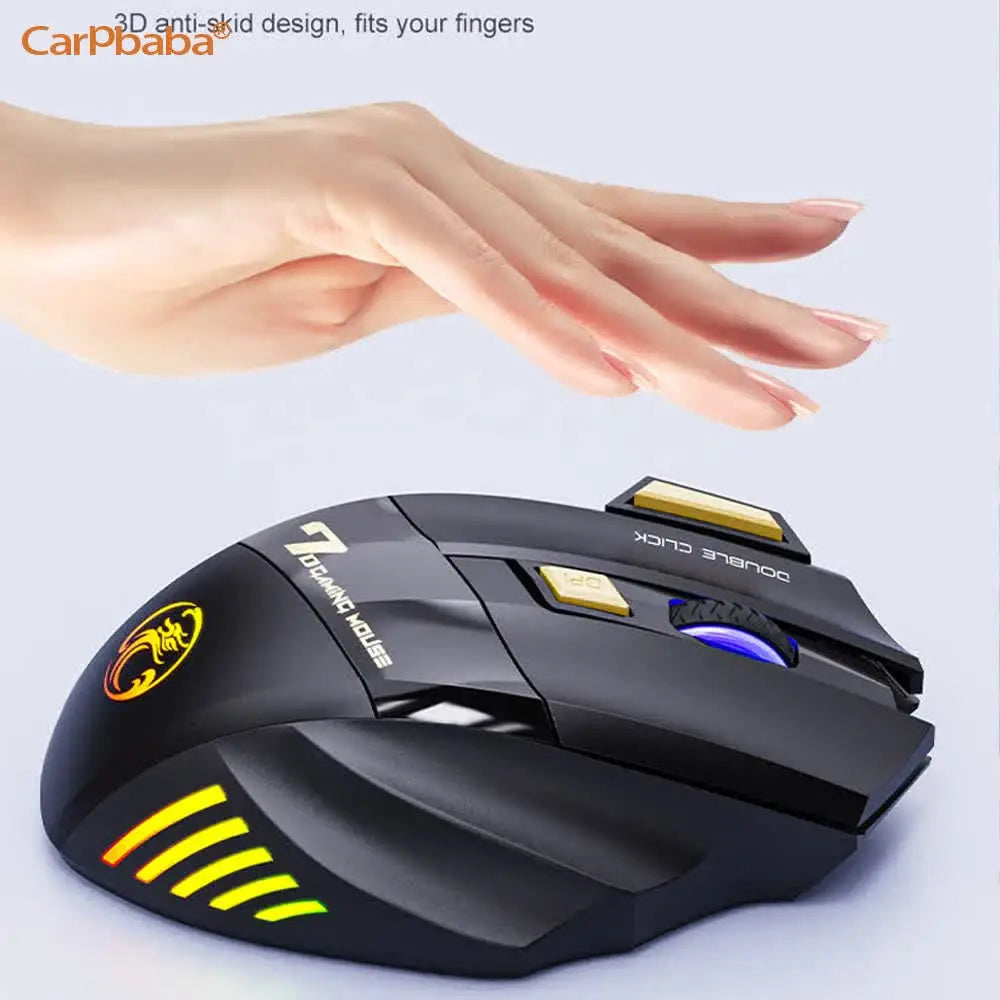 Wireless Mouse Bluetooth Wireless Mouse Rechargeable Computer Mouse Gamer Ergonomic Gaming Mouse RGB Backlit Silent Mice For PC