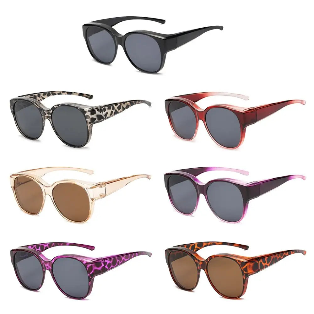 Módní sluneční brýle s UV ochranou pro řidiče, kulatý rám, styl Y2K, nositelné přes dioptrické brýle, retro černé brýle pro ženy a muže