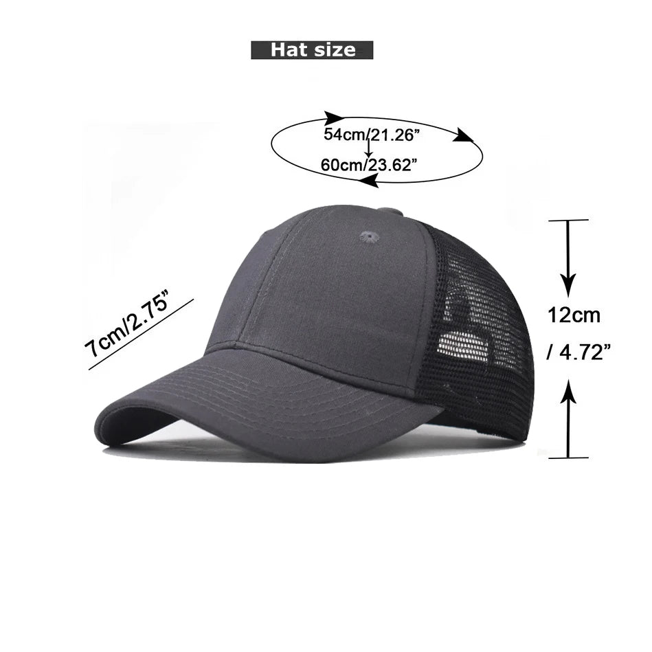 Baseballkasket til voksne Netkasket Lavt buet skygge Hat Unisex Sommerhat Åndbar hat med skygge Forår/efterår-kasket Hiphop-kasket med tæt pasform
