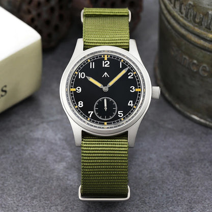 Militado V2 Version Military D12 Watch 36mm AR Sapphire Quartz Movement Watches Waterproof Sub-second Stainless Steel Wristwatch