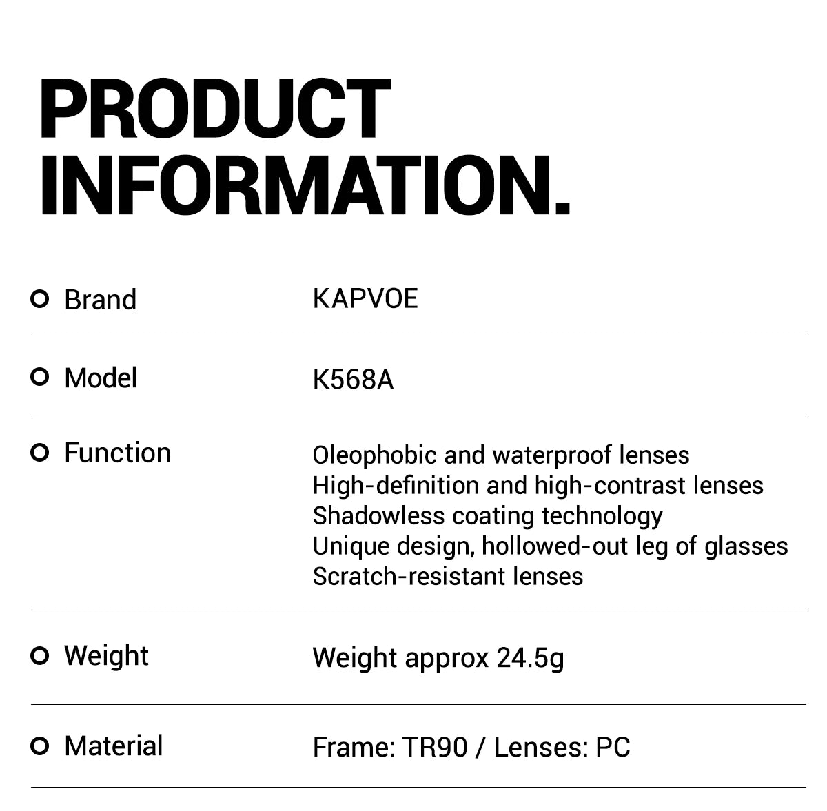 Kapvoe Turistické sluneční brýle Módní sluneční brýle pro muže na kempování Fotochromatické cyklistické brýle Brýle na horská kola Rybářské brýle Sportovní brýle
