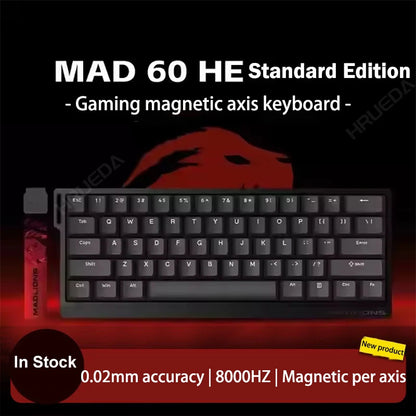 MADLIONS Mad 60he Mad60HE Mad 68HE mechanische Tastatur mit Magnetschaltern, kabelgebunden, Hot-Swap, 8K-Polling-Rate, personalisierte Gaming-Tastatur