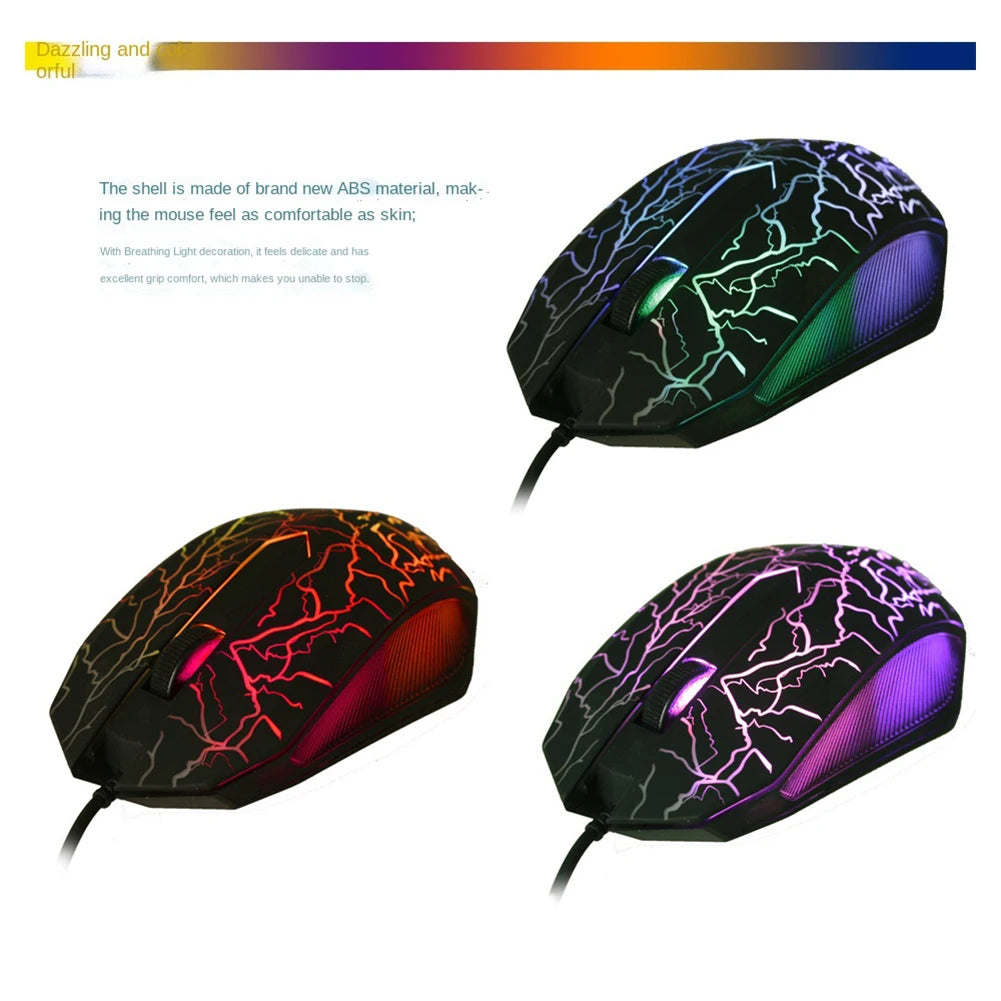 USB Wired Mouse Mouse Gamer LED Computer Gaming Mouse Colorful Professional Ultra-precise Game For Dota 2 For LOL Gamer 2400 DPI