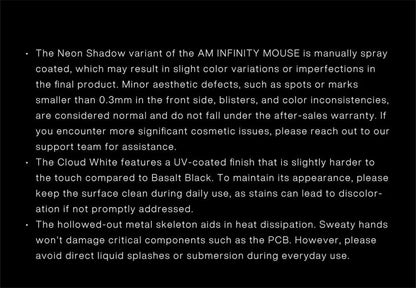 Mouse de gaming wireless Angry Miao Infinity, metalic, ultraușor, cu carcasă perforată, hot-swappable, PAW3950, Dual 8K, cu fir, tri-mode, portocaliu