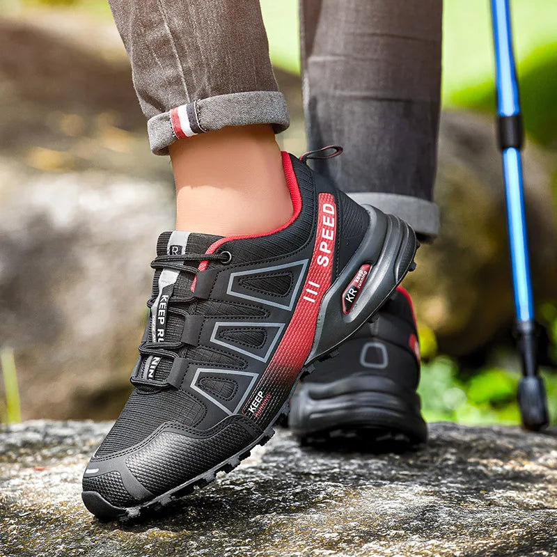 Lockless-Fahrradschuhe für Herren, Outdoor-Wander- und Cross-Country-Schuhe mit rutschfester Sohle, atmungsaktive Sportschuhe, Rennradschuhe