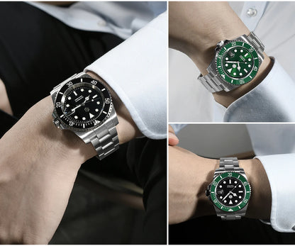 San Martin New 40mm Water Ghost Diver Watch Men Luxury NH35 PT5000 Automatic Mechanical Watch Sapphire Waterproof 200m SN0017