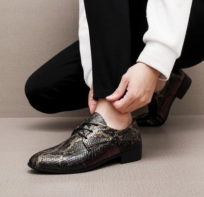 PU Leather Men's Oxford Shoes Street Style Casual Shoes Lightweight Sneakers Outdoor Male Walking Shoes Formal Dress Footwear