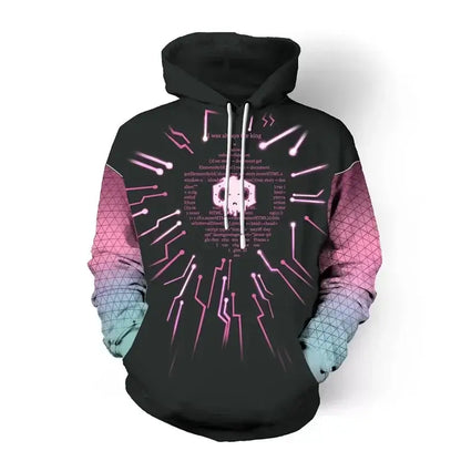 Animepelihuppari, 3D-painatus, Overwatches DVA DJ -cosplay-asu, naisten, miesten ja pariskuntien hupullinen takki, yläosa, vaate