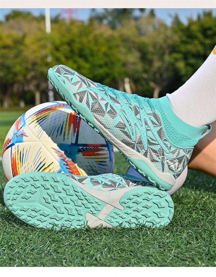 Chaussures de football pour homme, respirantes, d'entraînement, crampons, sport, plein air, TF, futsal, match, gazon synthétique, gazon naturel, drop shipping